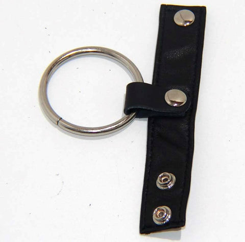 BDStyle JadeRope CockRing Leather and Metal Dual Function Design - Cock Rings
