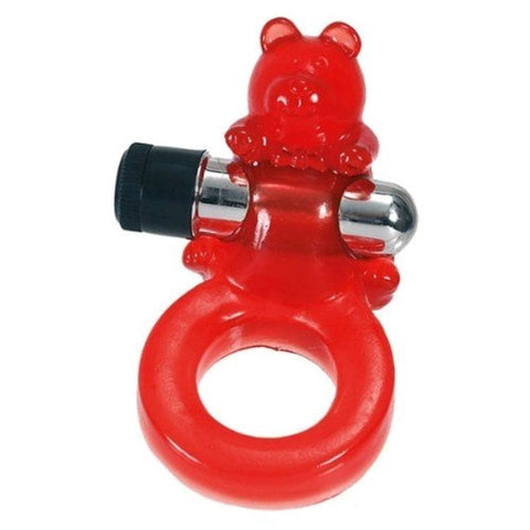 Seven Creations Jelly Bear Cockring with Removable Vibrating Bullet - Cock Rings