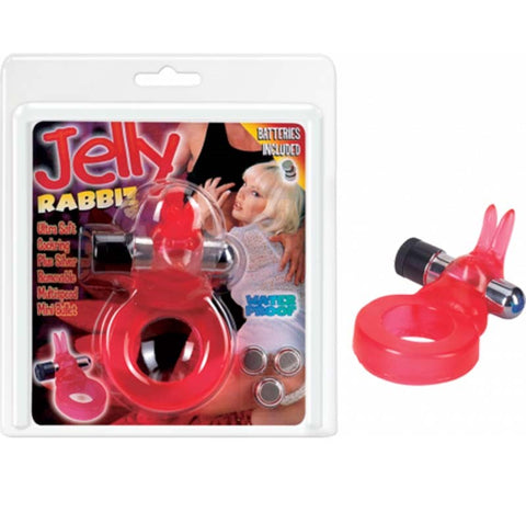 Seven Creations Jelly Rabbit Cock Ring with Vibrating Bullet - Cock Rings