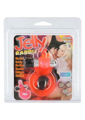 Seven Creations Jelly Rabbit Cock Ring with Vibrating Bullet - Cock Rings