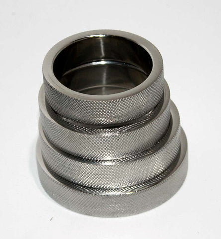 Hells Couture Knurled Surface Steel Cock Ring 15mm Thick Band - Cock Rings