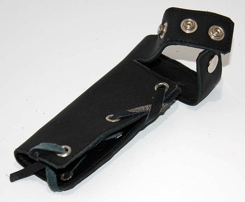 Hells Couture Lace Up Leather Cock Sheath with Adjustable Lace Design - Cock Rings