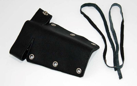 Hells Couture Lace Up Leather Cock Sheath with Adjustable Lace Design - Cock Rings