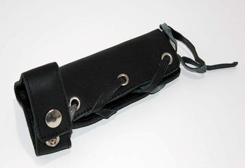 Hells Couture Lace Up Leather Cock Sheath with Adjustable Lace Design - Cock Rings