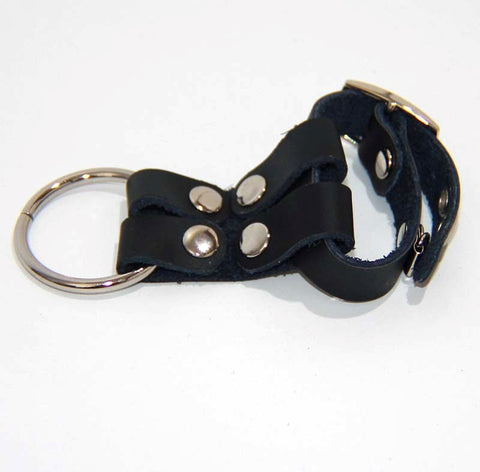 BDStyle Leather and Metal Cock Ring Adjustable Buckle Design - Cock Rings