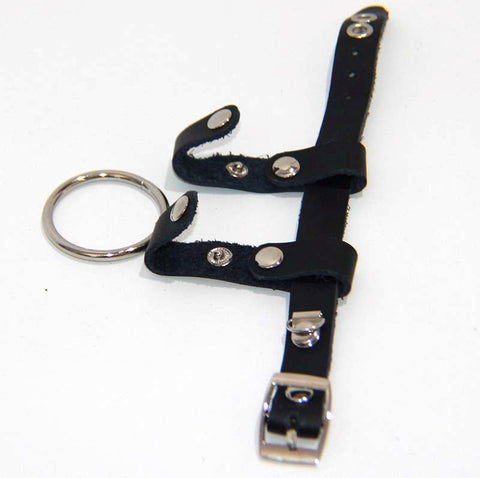 BDStyle Leather and Metal Cock Ring Adjustable Buckle Design - Cock Rings