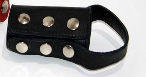 Hells Couture Leather Penis Sheath with Adjustable Ball Strap - Cock Rings