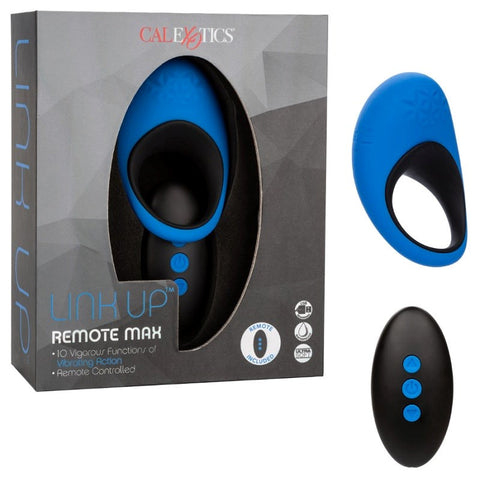 California Exotics Link Up Max Remote Controlled Vibrating Dick Ring 10 Modes - Vibrating Cock Rings