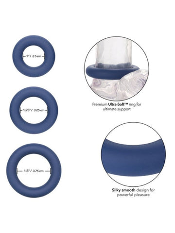 Link Up Ultra Soft Elite Stretchy Cock Ring Set Premium Silicone - Ball and Cock Toys