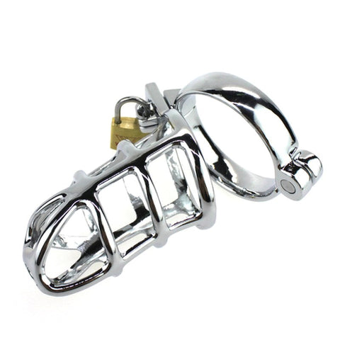 BDStyle Lions Den Steel Cock Cage Chastity Device - Ball and Cock Toys
