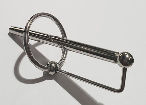 Hells Couture Long Princes Wand with Glans Ring Urethral Sound - Penis Plugs