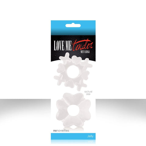 NS Novelties Love Me Tender Love Rings Heart Shaped Cock Rings - Cock Rings