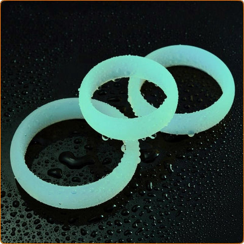 BDStyle Luminous Cock Ring Set Glow in the Dark Enhancement - Ball and Cock Toys