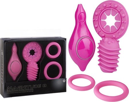 NANMA Corporation Magnitude 8 Kit Couples Vibrating Cock Ring Set - Sex Kits