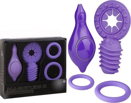NANMA Corporation Magnitude 8 Kit Couples Vibrating Cock Ring Set - Sex Kits