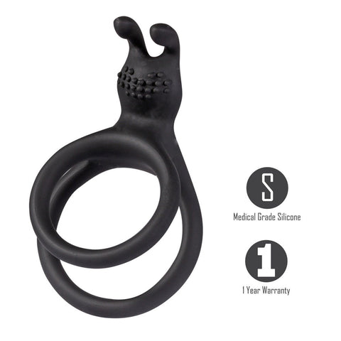 Maia ATLAS Dual Ring Cock Ring with Built in Antennae for Enhanced Pleasure - Cock Rings