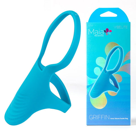 Maia Toys Griffin Silicone Erection Ring Dual Ring Design - Cock Rings