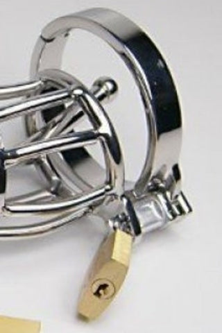 BDStyle Man Essential Cock Cage with Penis Plug Surgical Steel - Male Chastity