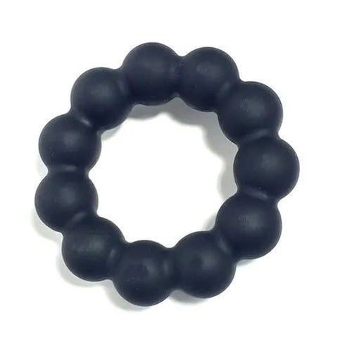 C1R Releasing Meat Ballz Black Cock Ring with Enhanced Girth - Ball and Cock Toys