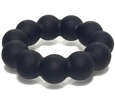 C1R Releasing Meat Ballz Black Cock Ring with Enhanced Girth - Ball and Cock Toys