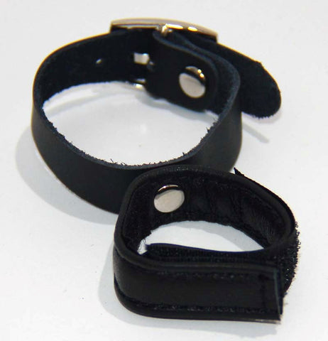BDStyle Mystique Cock Ring & Testicle Harness Leather Dual Ring Design - Ball and Cock Toys