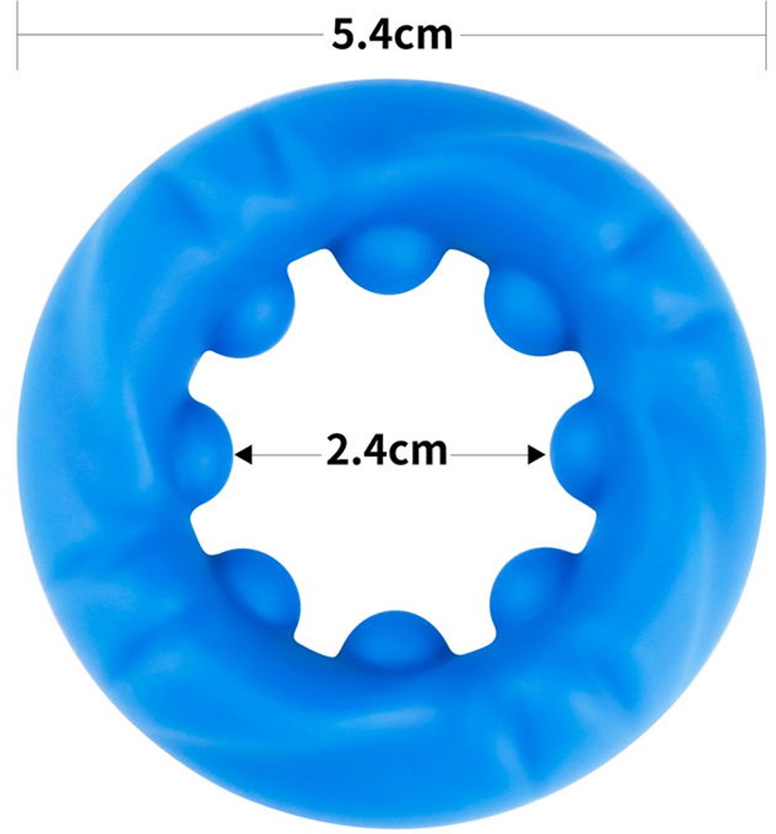 Lovetoy Pinnacle Pro Ridge Bump Stretcher Mens Cock Ring Blue Premium Silicone - Stretchy Cock Rings