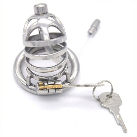BDStyle Net Male Chastity Device With Cum Thru Steel Cage - Male Chastity