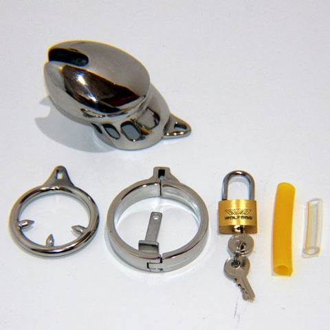 BDStyle New Silverado Cock Cage with Dual Cock Ring Chastity Device - Male Chastity