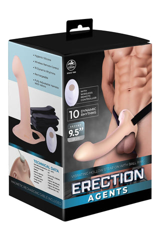 Nanma Erection Agents Rechargeable Vibrating Hollow Strap On - Strap On Sextoys