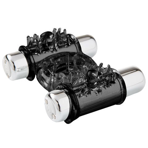 Nu Sensuelle Double Action Bullet Ring Dual Vibrator Cock Ring - Cock Rings