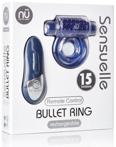 Nu Sensuelle Remote Control Bullet Ring with 15 Vibration Modes - Cock Rings