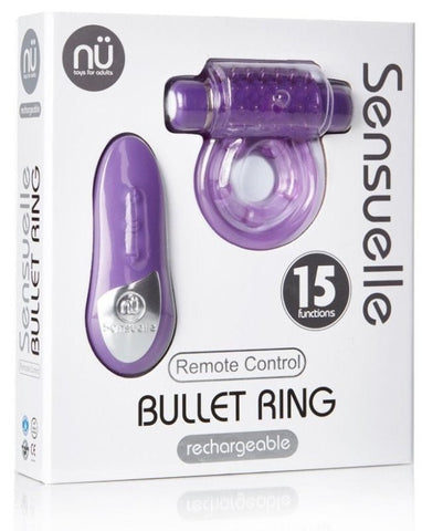 Nu Sensuelle Remote Control Bullet Ring with 15 Vibration Modes - Cock Rings