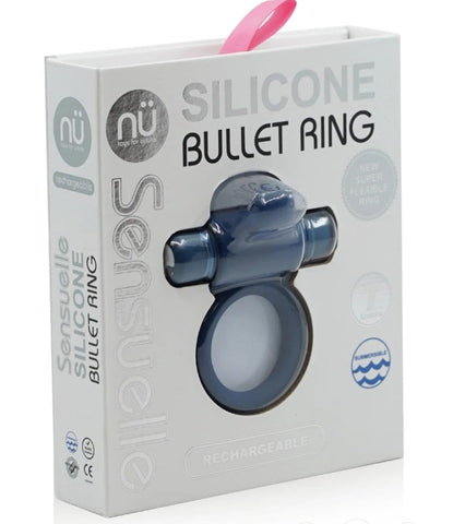 Nu Sensuelle Silicone Bullet Ring Rechargeable Vibrating Cock Ring - Cock Rings