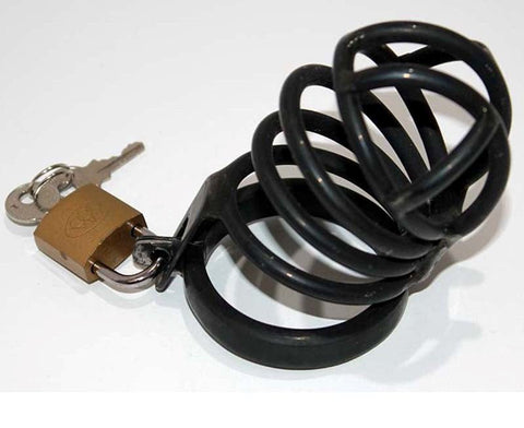 Hells Couture Nugatory Cock Cage Black Metal Chastity Device - Male Chastity