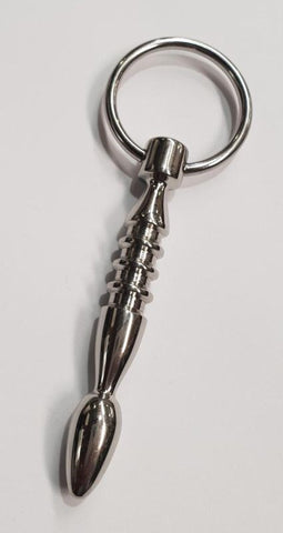 Hells Couture Nuke Penis Plug With Glans Ring Surgical Steel - Penis Plugs