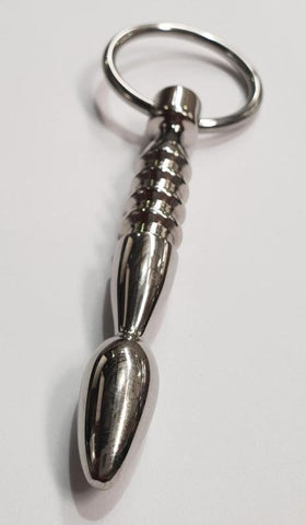 Hells Couture Nuke Penis Plug With Glans Ring Surgical Steel - Penis Plugs