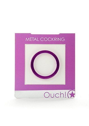 Shots Toys Ouch Metal Cock Ring Seamless Metal Design - Cock Rings