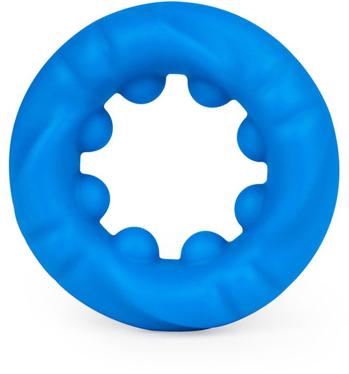 Lovetoy Pinnacle Pro Ridge Bump Stretcher Mens Cock Ring Blue Premium Silicone - Stretchy Cock Rings