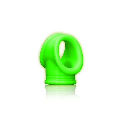 Shots Toys OUCH! Luminous Ecstasy Glow in Dark Cock Ring & Ball Strap - Cock Rings