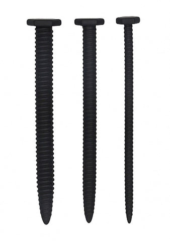 Ouch! Silicone Screw Plug Set Medical Grade Urethral Plugs - Penis Plugs