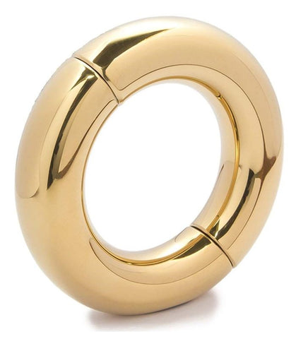 Hells Couture Oval Ball Metal Stretcher Gold Split Ring Design - Ball and Cock Toys