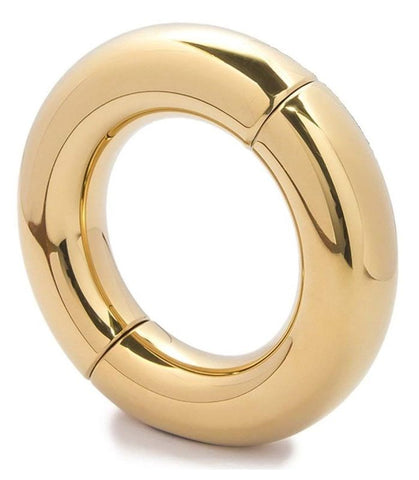 Hells Couture Oval Ball Metal Stretcher Gold Split Ring Design - Ball and Cock Toys