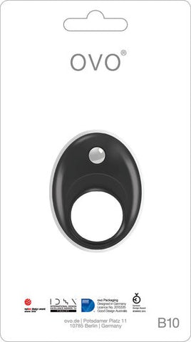 Xgen Products OVO B10 Vibrating Cock Ring with Silent Vibration - Cock Rings