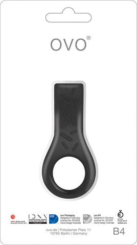 Xgen Products OVO B4 Vibrating Cock Ring with Angled Stimulation Bar - Cock Rings