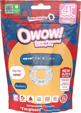 Screaming O Owow 4T High Pitch Treble Cock Ring with 5 Speed Settings - Ball and Cock Toys