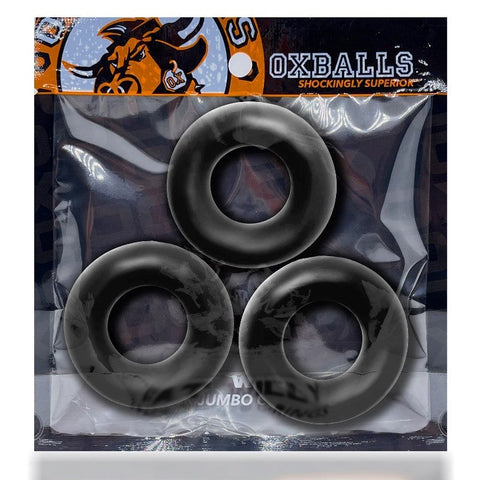 Oxballs Fat Willy Rings Non Roll Cock Ring Set - Cock Rings