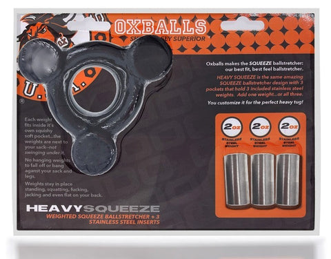 Oxballs Heavy Squeeze Ball Stretcher with Removable Weights - Cock Rings