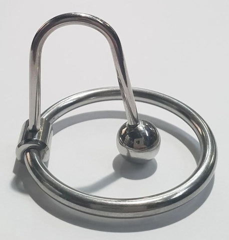 Hells Couture Pee Gym Cum Stopper & Glans Ring Medical Grade Steel - Penis Plugs