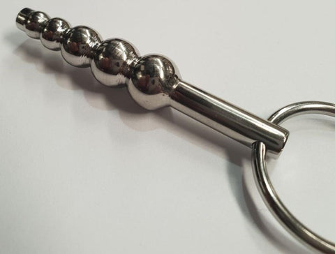 Hells Couture Peeperz Cum Thru Penis Plug Ribbed Urethral Insert - Penis Plugs