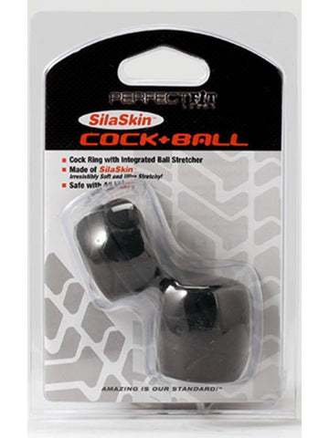 Perfect Fit SilaSkin Cock Ring & Ball Stretcher Dual Function Design - Ball and Cock Toys